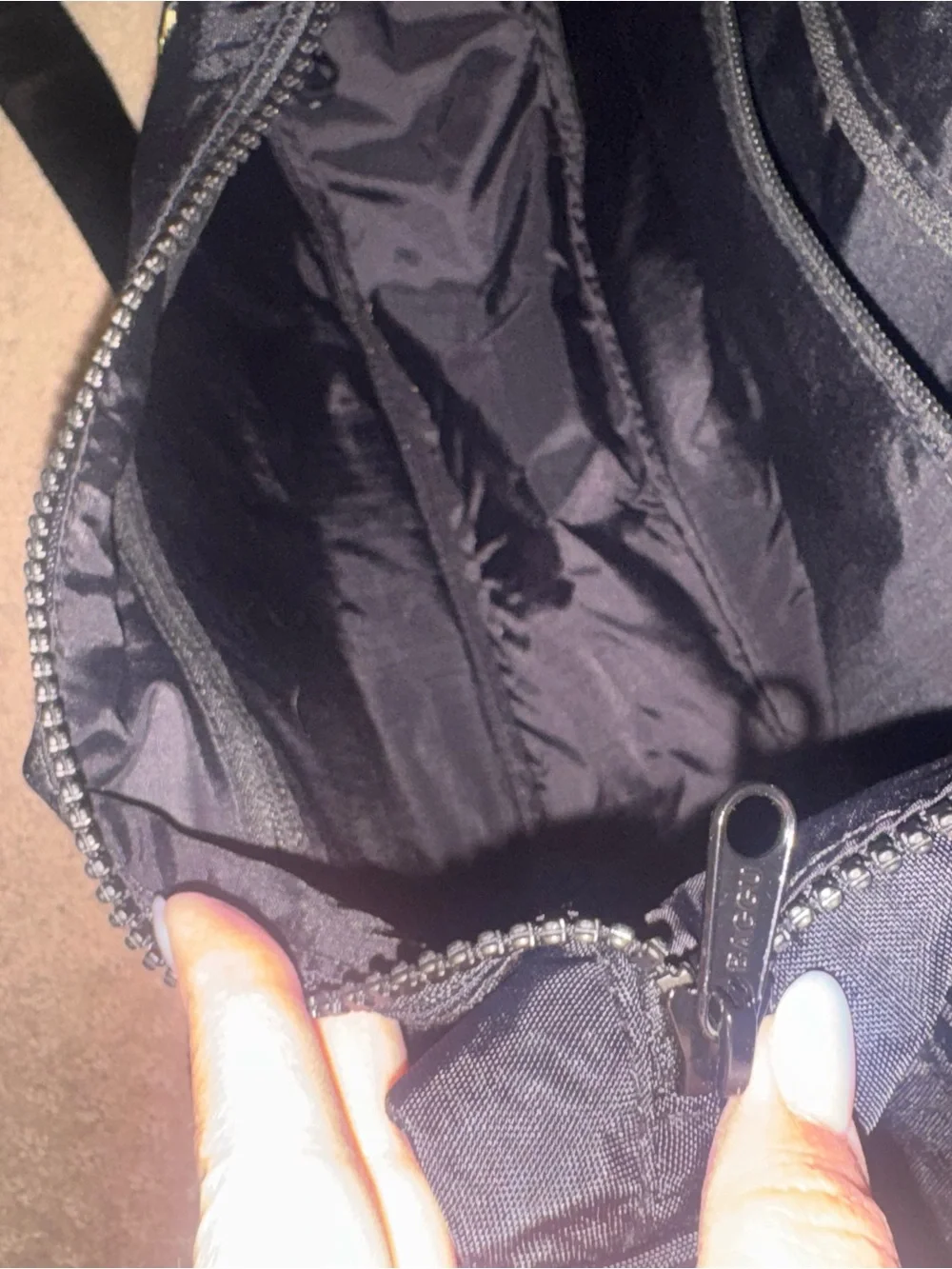 BAGGU x Hello Kitty Western Medium Nylon Crescent Bag Black